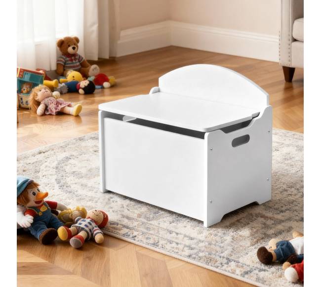 Balta vaikų daiktadėžė su atlošu7
