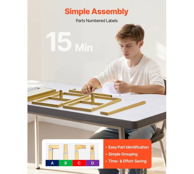 Kvadratinė auksinė metalinė arka dekoracijoms4