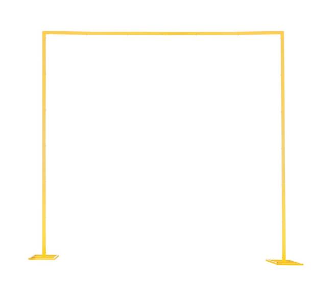 Kvadratinė auksinė metalinė arka dekoracijoms9