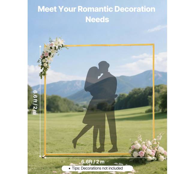 Aukso arkos fonas dekoracijoms, 2 x 2 m1