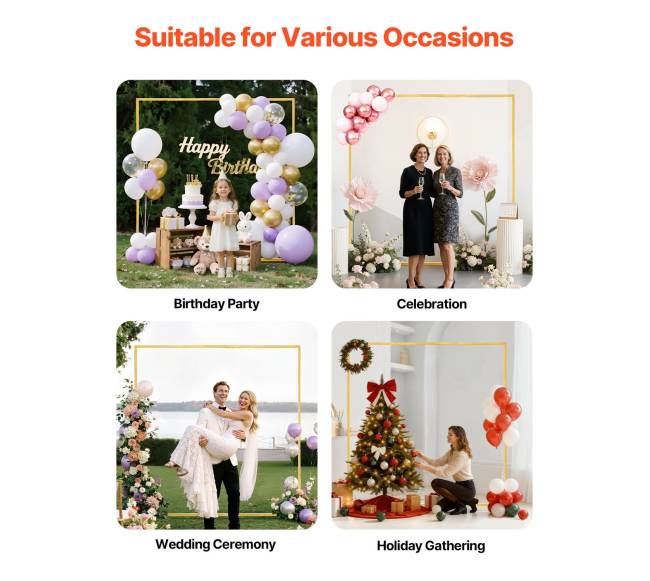 Aukso arkos fonas dekoracijoms, 2 x 2 m5