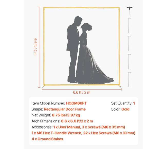 Aukso arkos fonas dekoracijoms, 2 x 2 m6