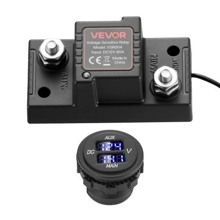 Akumuliatoriaus izoliacijos rinkinys, 12V 80A su VSR rele0
