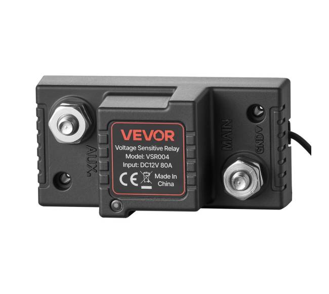 Akumuliatoriaus izoliacijos rinkinys, 12V 80A su VSR rele10