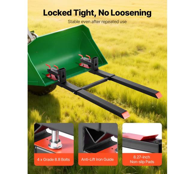 Šakės traktoriui su reguliuojamu stabilizatoriumi2