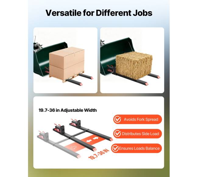 Šakės traktoriui su reguliuojamu stabilizatoriumi3