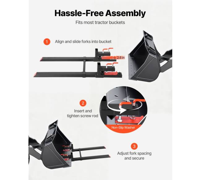 Šakės traktoriui su reguliuojamu stabilizatoriumi4