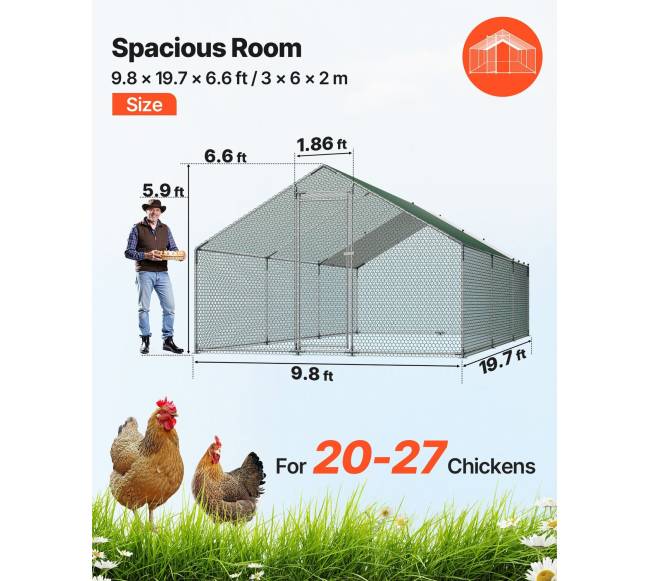 Metalinė vištidė su stogu ir apsauginiu užraktu1