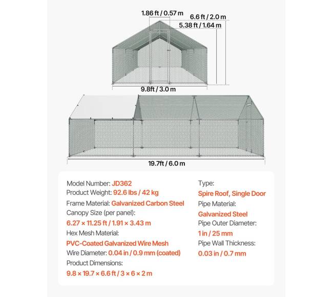 Metalinė vištidė su stogu ir apsauginiu užraktu6