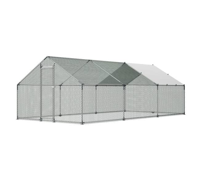 Metalinė vištidė su stogu ir apsauginiu užraktu9