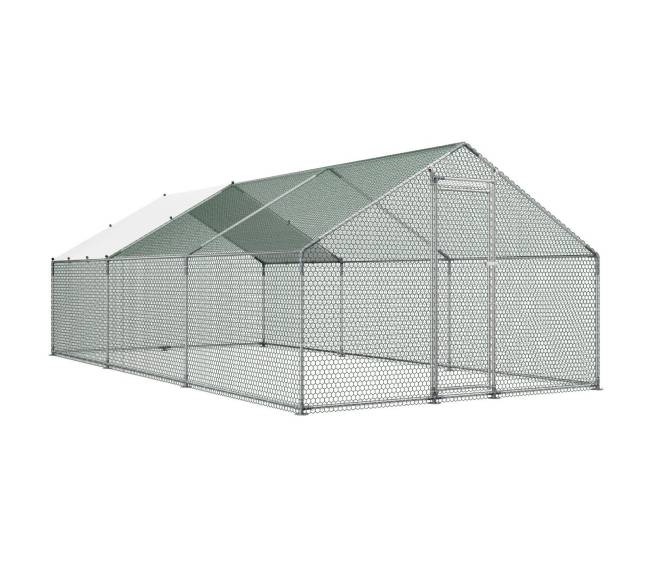 Metalinė vištidė su stogu ir apsauginiu užraktu10