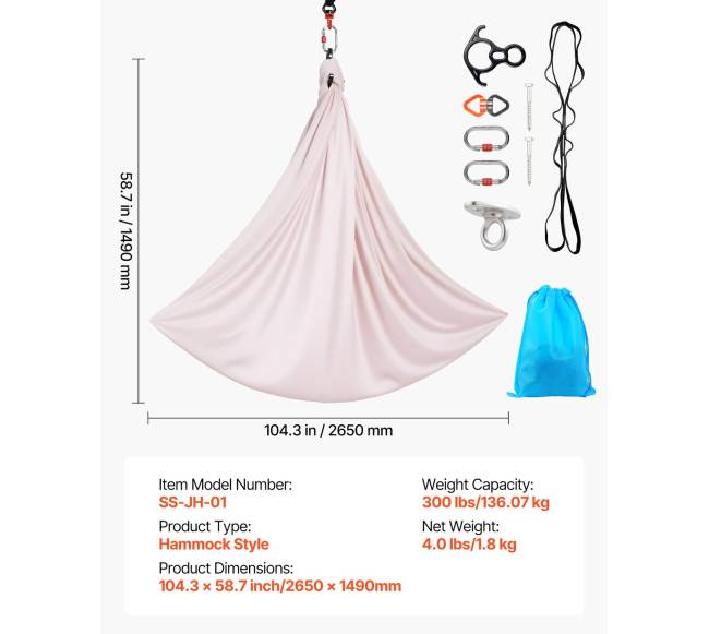 Oro joga hamakas, 136 kg apkrova, tinka vaikams6