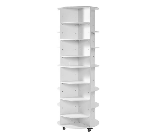 7 aukštų besisukanti batų lentyna su reguliuojamomis lentynomis0