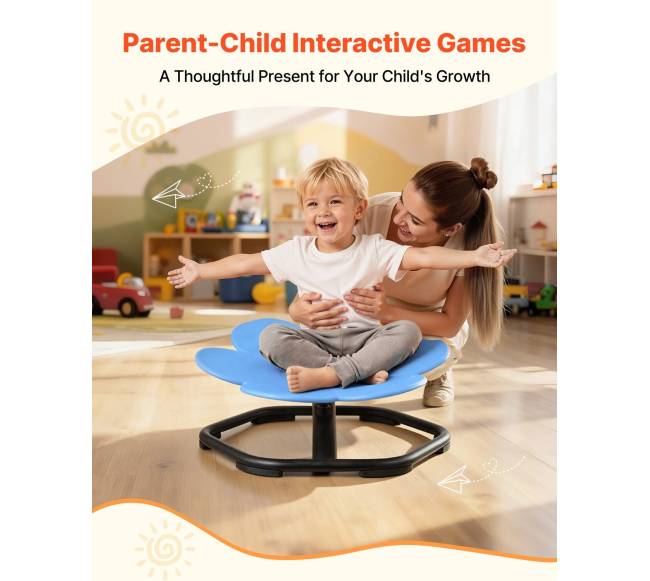 Vaikų sensorinė sukama kėdė, mėlyna5