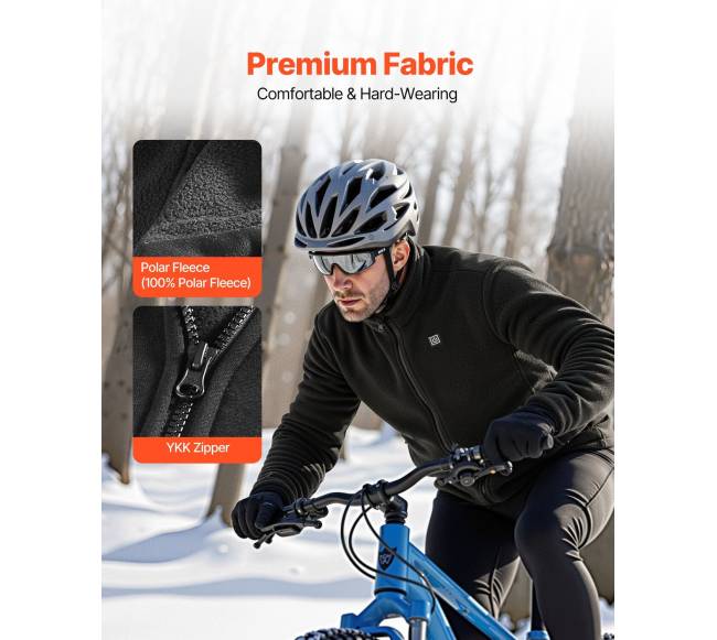 Šildoma flisinė striukė vyrams su maitinimo banku3