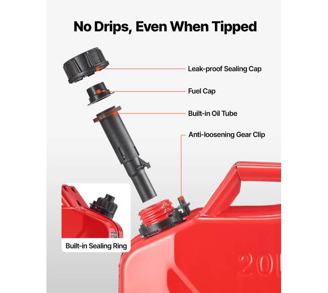 Metalinis degalų bakas, 20 l su snapu2