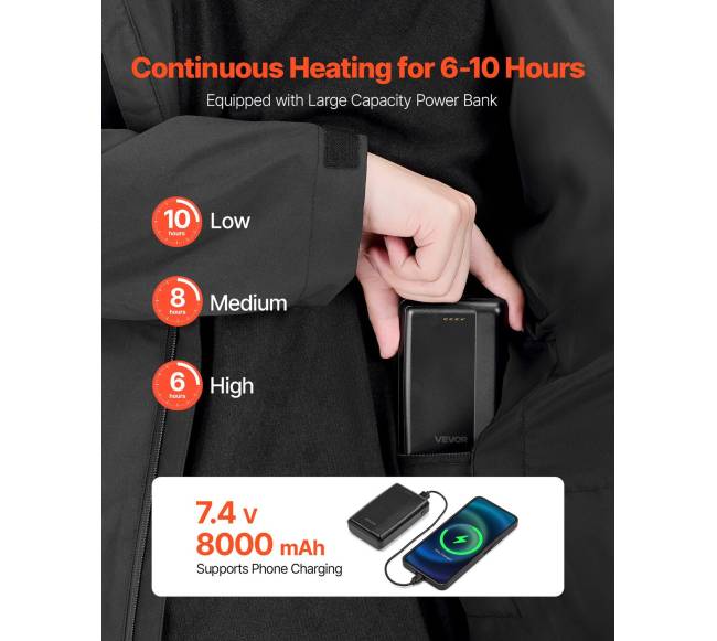 Moteriška šildoma striukė su 7.4V baterija2