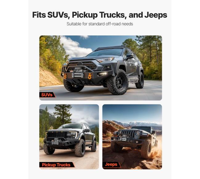 Elektrinė gervė 5400 kg su plienine virve 12V5