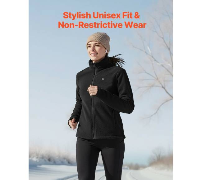 Moteriška elektrinė šildoma fleece striukė4