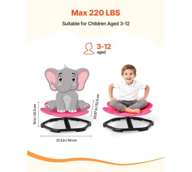 Vaikiška besisukanti kėdė gėlių formos1