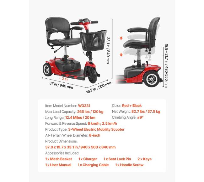 3 ratų elektrinis mobilumo motoroleris6