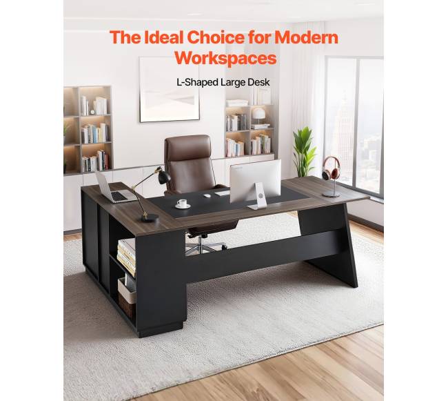 Kampinis vadovų stalas su stalčiais ir spinta1