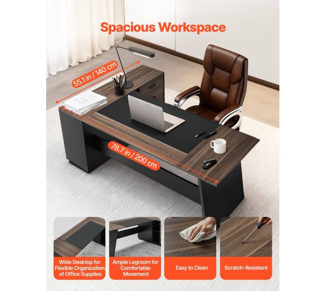 Kampinis vadovų stalas su stalčiais ir spinta4