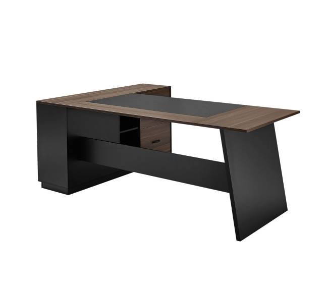 Kampinis vadovų stalas su stalčiais ir spinta8