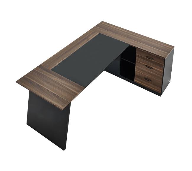 Kampinis vadovų stalas su stalčiais ir spinta9