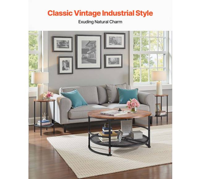 Apvalus kavos staliukų komplektas1