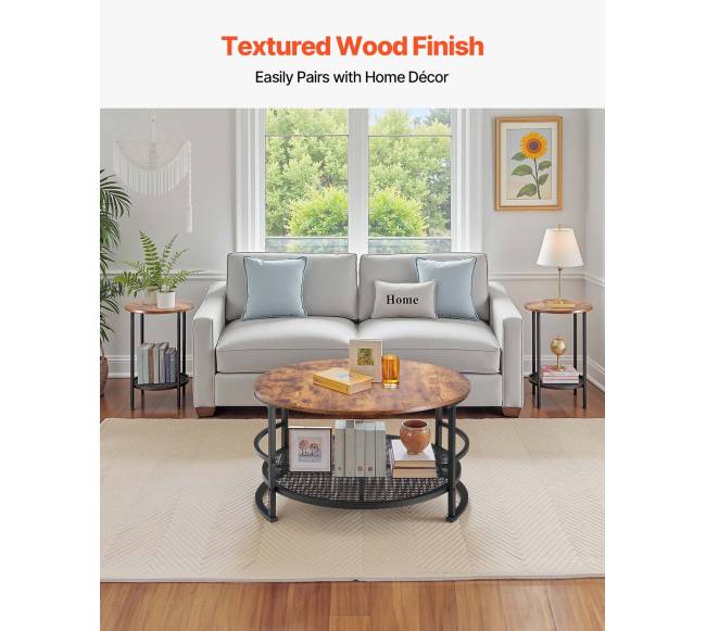 Apvalus kavos staliukų komplektas2