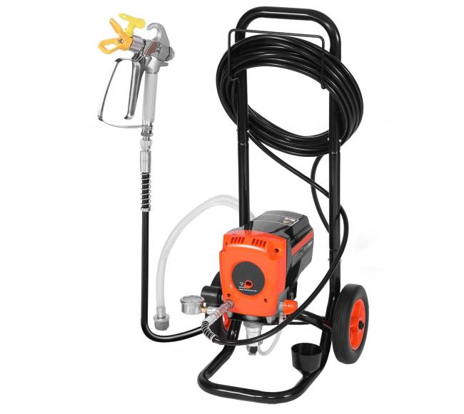 Elektrinis beoris dažų purkštuvas su vežimėliu0