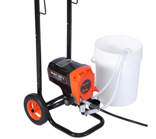 Elektrinis beoris dažų purkštuvas su vežimėliu8