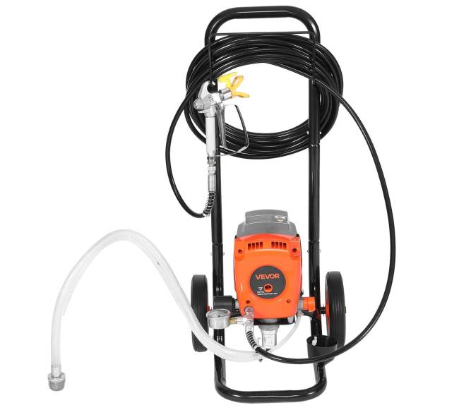 Elektrinis beoris dažų purkštuvas su vežimėliu10