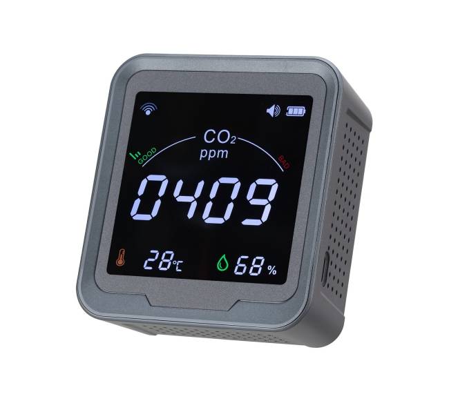 Anglies dioksido jutiklis su ekranu0