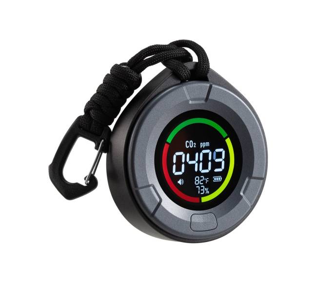 Anglies dioksido jutiklis su temperatūros rodmenimis0