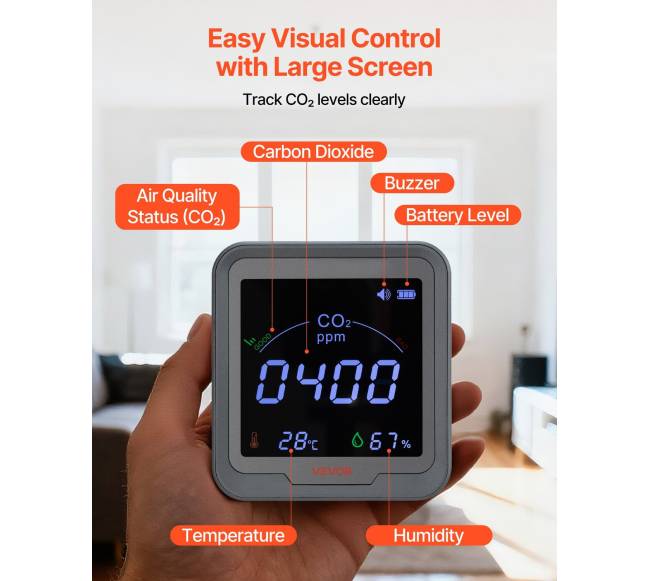 Anglies dioksido matuoklis su temperatūros rodymu5