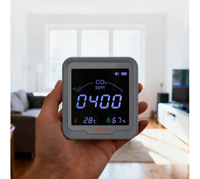 Anglies dioksido matuoklis su temperatūros rodymu7