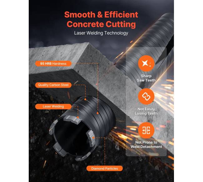 Deimantinis grąžtas su M16 sriegiu 64 mm5