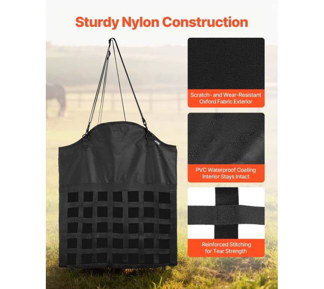 Žirgams skirtas šieno maišas su lėtu šėrimu2