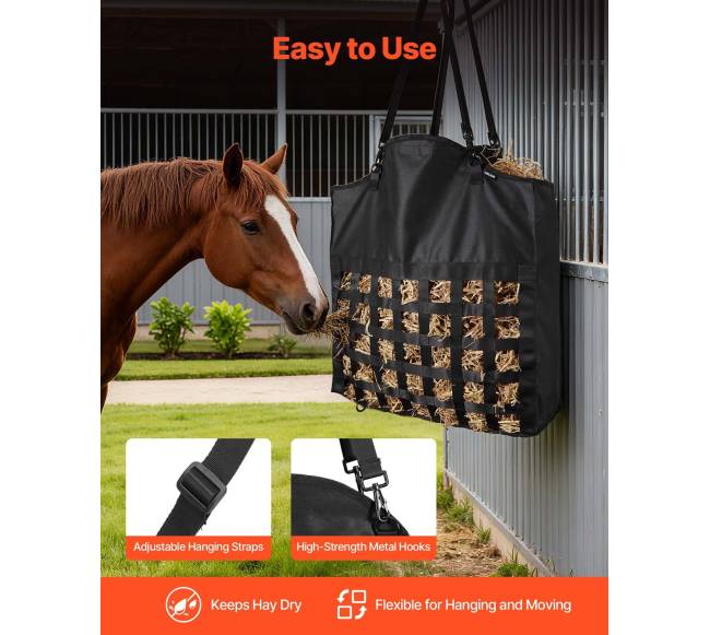 Žirgams skirtas šieno maišas su lėtu šėrimu5