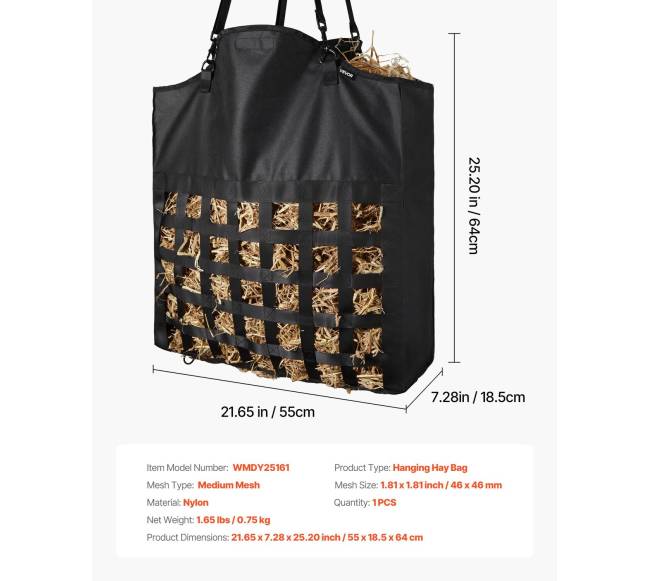 Žirgams skirtas šieno maišas su lėtu šėrimu6