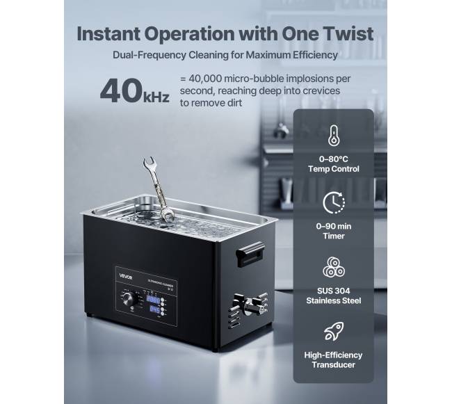 30L ultragarsinė valymo mašina su rankenėle1