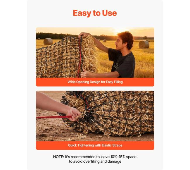 Apvalaus šieno tinklas arkliams5