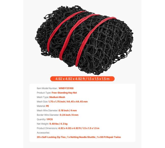 Apvalaus šieno tinklas arkliams6