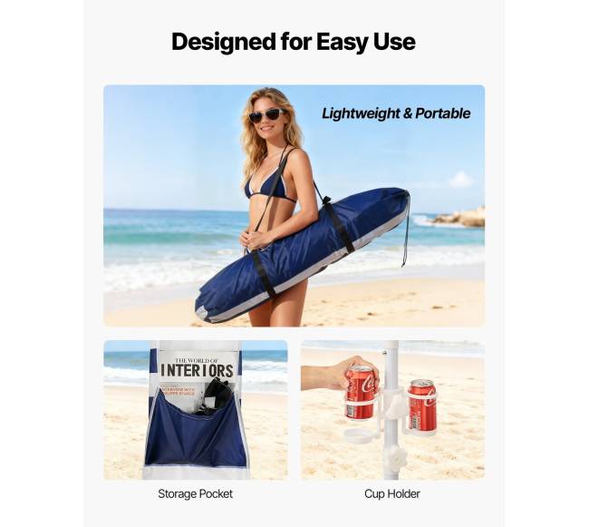 Paplūdimio pavėsinė su sienelėmis UPF 50+5