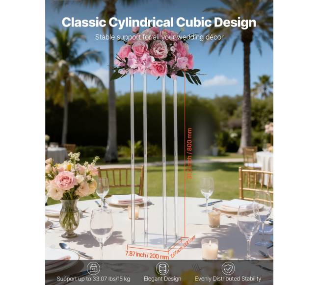 Vestuvių gėlių stovai, 10 vnt., 80 cm1