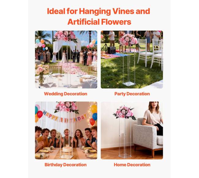 Vestuvių gėlių stovai, 10 vnt., 80 cm5