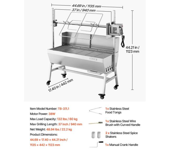 Elektrinis nerūdijančio plieno kepsninės rinkinys6