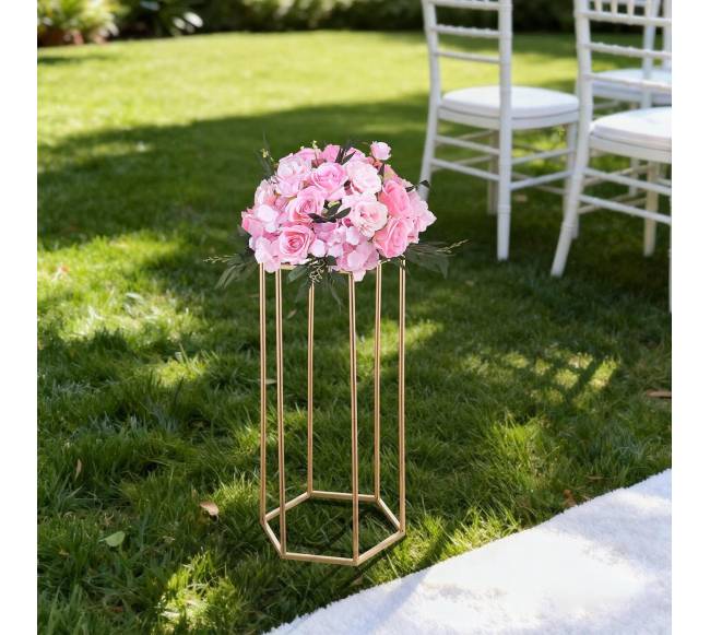 Gėlių stovas vestuvėms, 10 vnt, aukso7